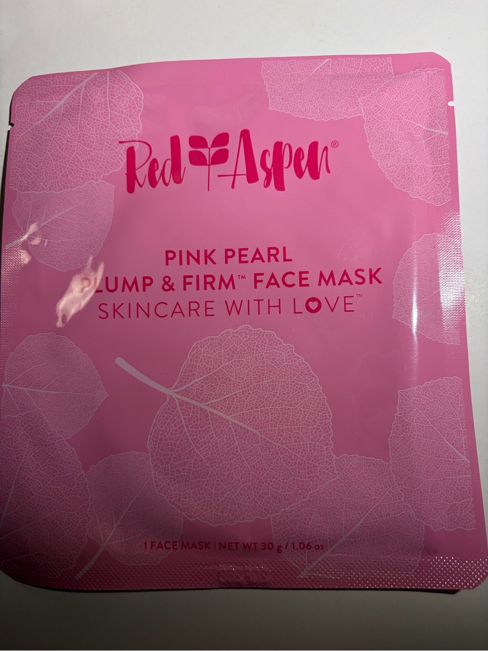 Red Aspen Pink Pearl Plump & Firm Face Mask - Pink